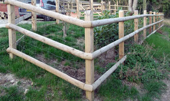 Post and Rail Fencing in Kent